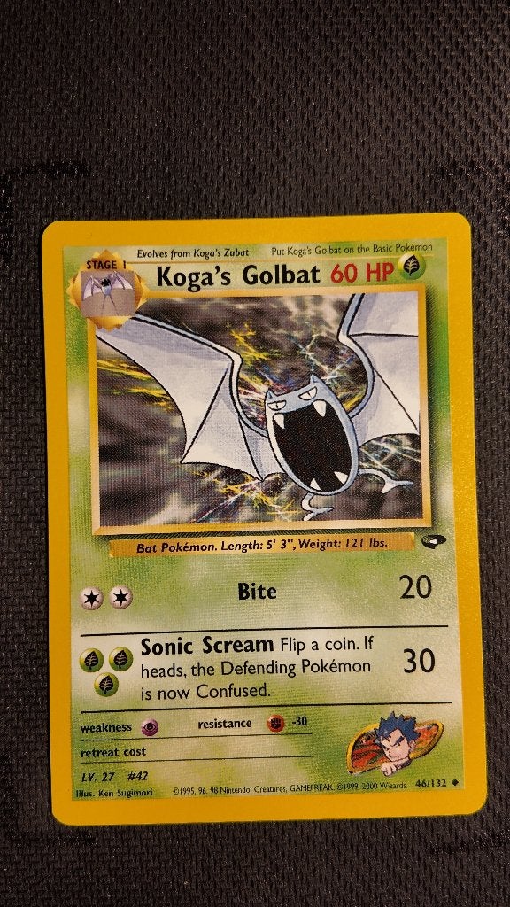 Koga's Golbat 46 Gym Challenge | Pokemon kaart, Ophalen, Zo goed als nieuw, Losse kaart
