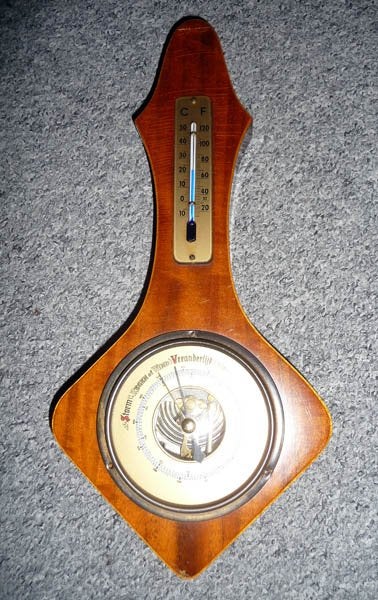 Vintage mooi Weerstation Barometer en thermometer, Ophalen of Verzenden