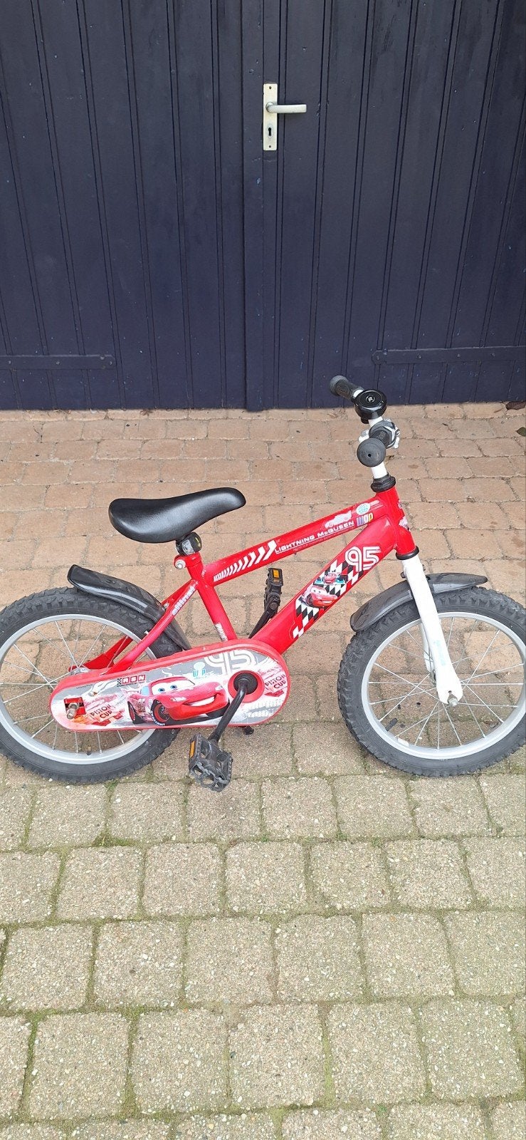 Cars kinderfiets 16 inch, Ophalen, Gebruikt, Terugtraprem, 16 tot 20 inch