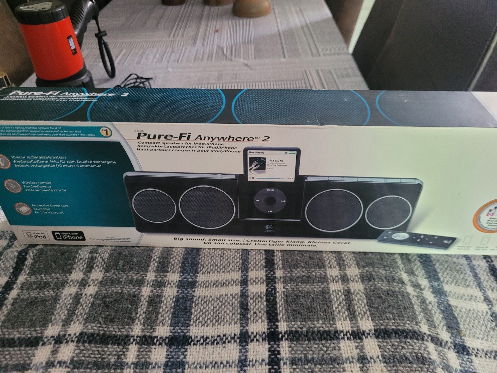 Logitech Pure-Fi Anywhere 2, Logitech, Ophalen of Verzenden, Zo goed als nieuw, Draagbare speaker