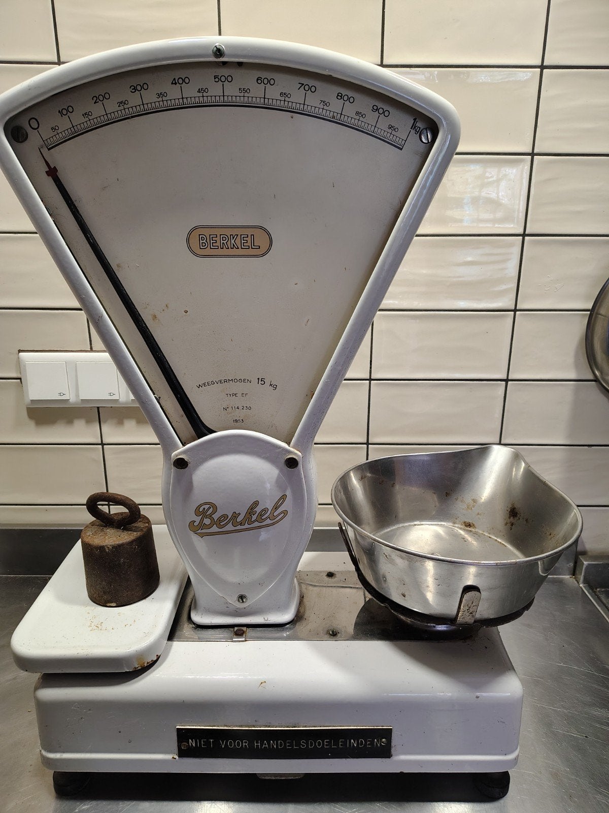 Berkel weegschaal, Ophalen, Gebruikt