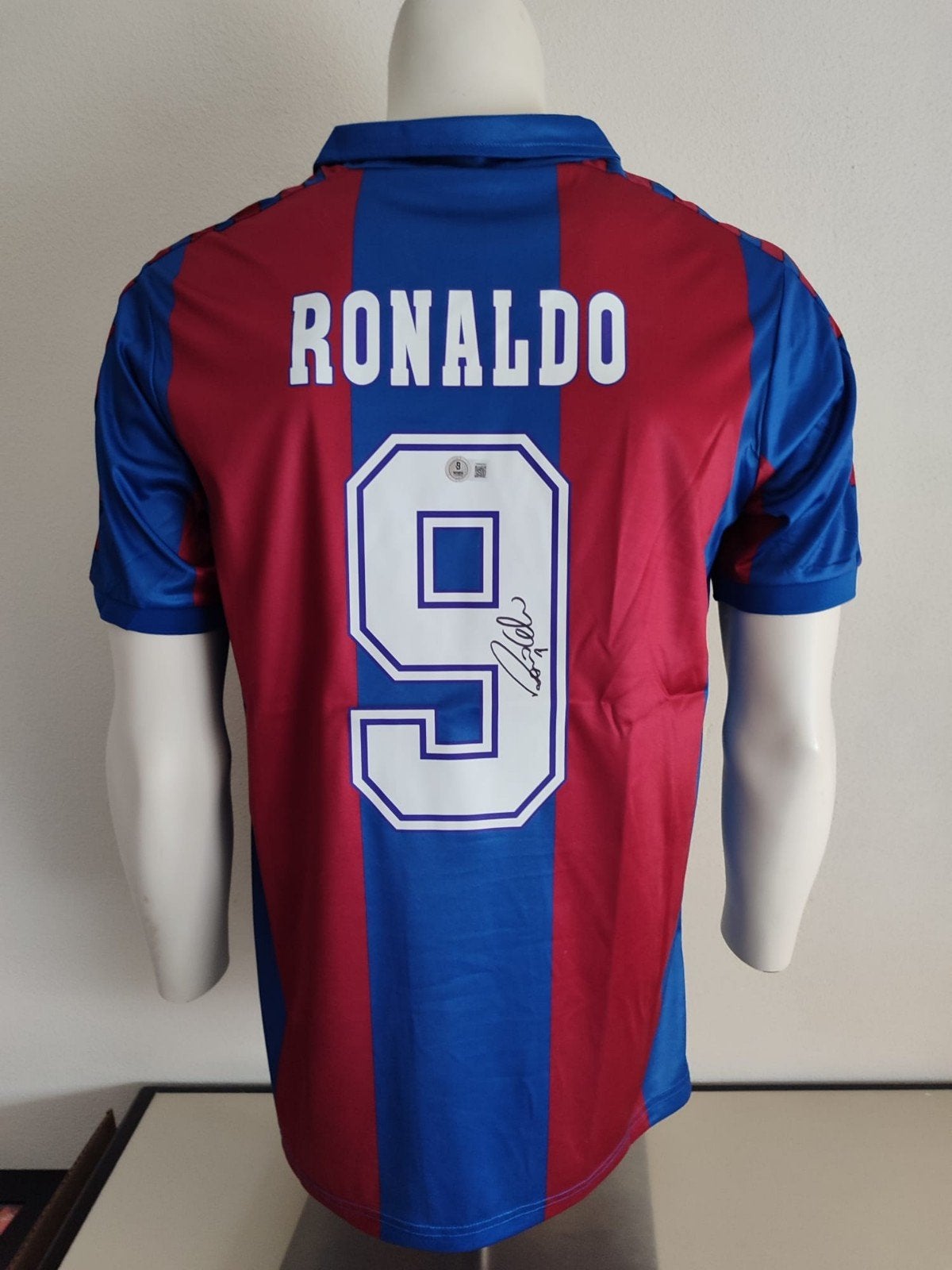 Ronaldo De Lima gesigneerd Fc Barcelona shirt met Beckett, Ophalen of Verzenden, Nieuw, Buitenlandse clubs, Shirt