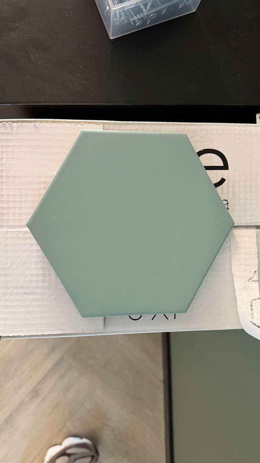Nieuwe hexagon tegels 2,9m2 Jade groen mat, Ophalen, Nieuw, Minder dan 20 cm, Minder dan 20 cm