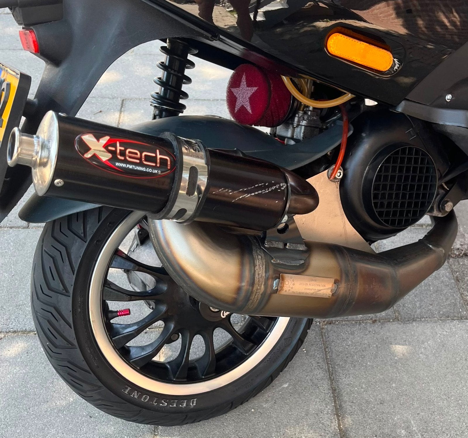 PM59 Performance Uitlaat Piaggio/Gilera 125-180cc 2 Takt, Ophalen, Gebruikt, Uitlaat, Piaggio