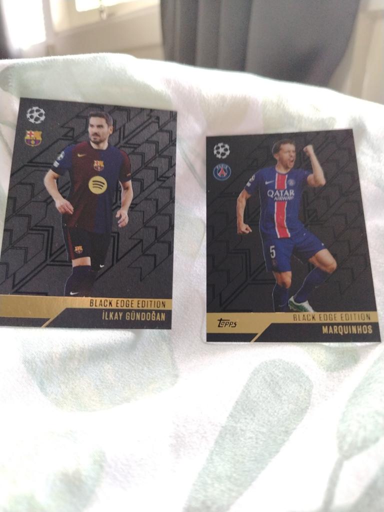 Topps UCL Black Edge Edition: Gündoğan & Marquinhos, Ophalen of Verzenden, Zo goed als nieuw, Buitenlandse clubs, Spelerskaart