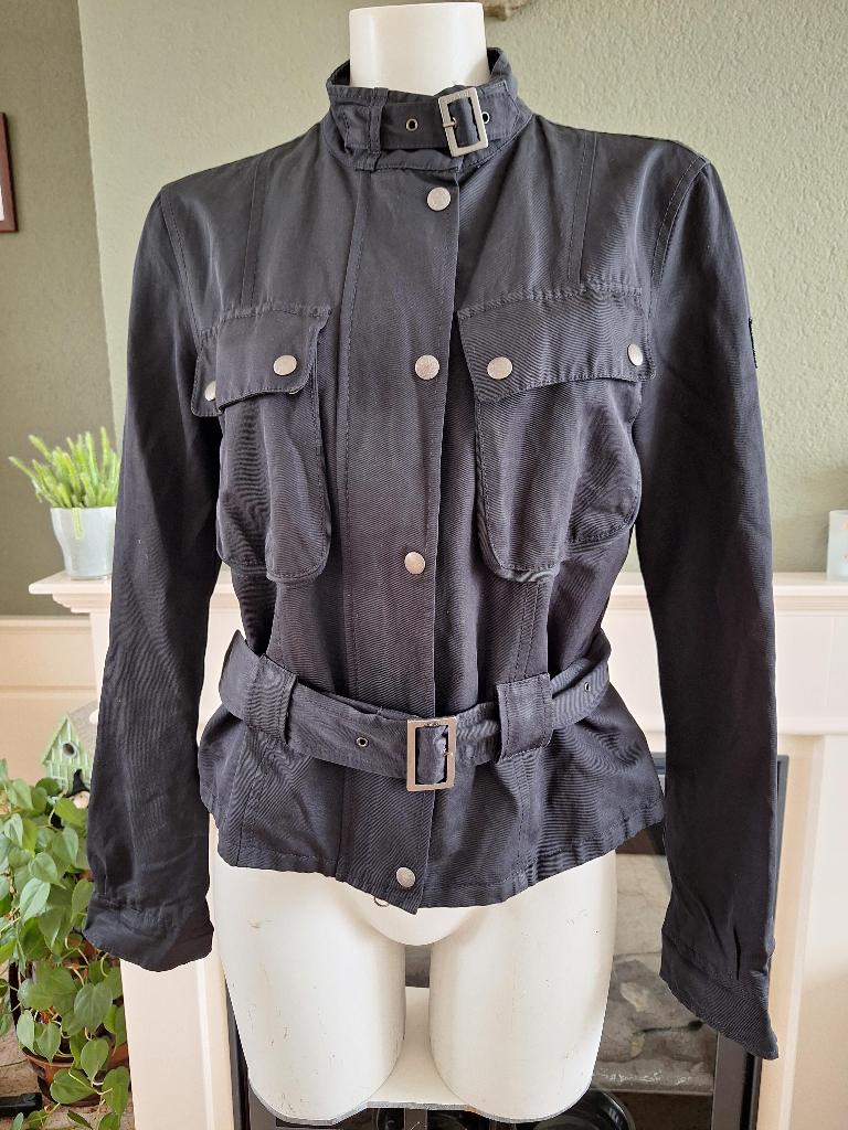 Belstaff zwarte tussen jas jack parka zomer IT 46 NL 40 42, Verzenden, Zwart, Maat 42/44 (L), Zo goed als nieuw