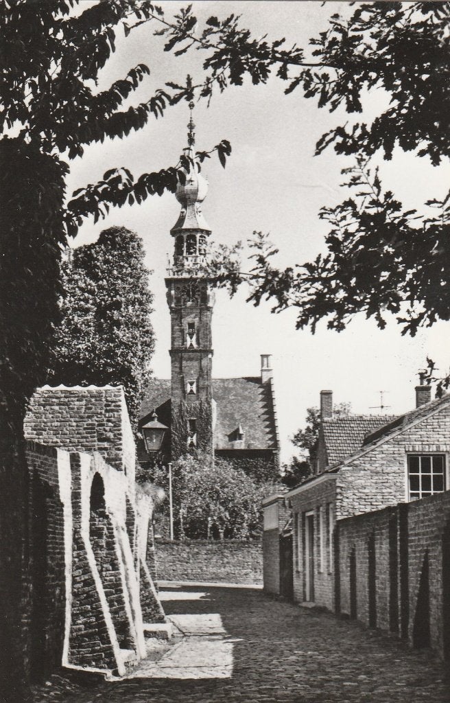 veere- torenzicht, Ophalen of Verzenden, 1940 tot 1960, Zeeland