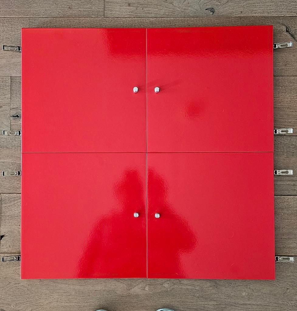 4x IKEA KALLAX inzet met deur - Rood, Ophalen, Gebruikt