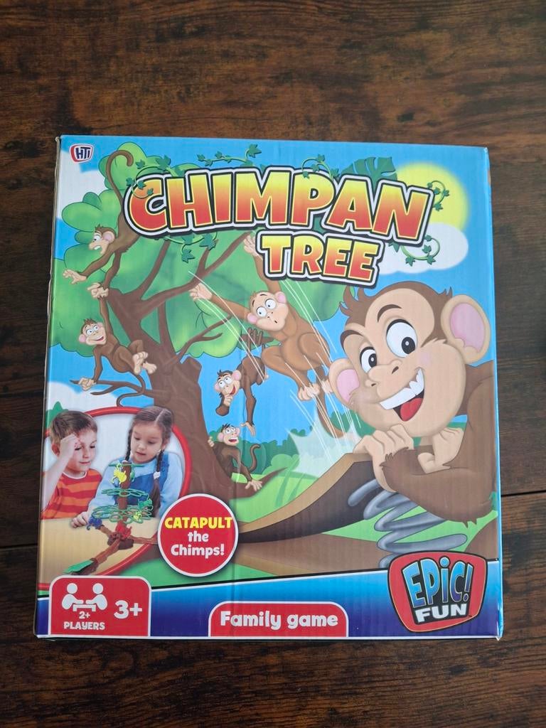Chimpan Tree Family Game - Katapulteer de chimpansees!, Een of twee spelers, Ophalen of Verzenden, Zo goed als nieuw, Epic Fun
