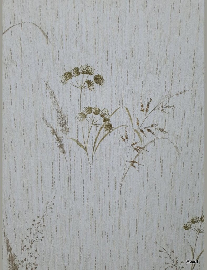 13941 vintage retro behang veldbloemen zacht naturel swiet, Huis en Inrichting, Ophalen of Verzenden, Minder dan 10 m²