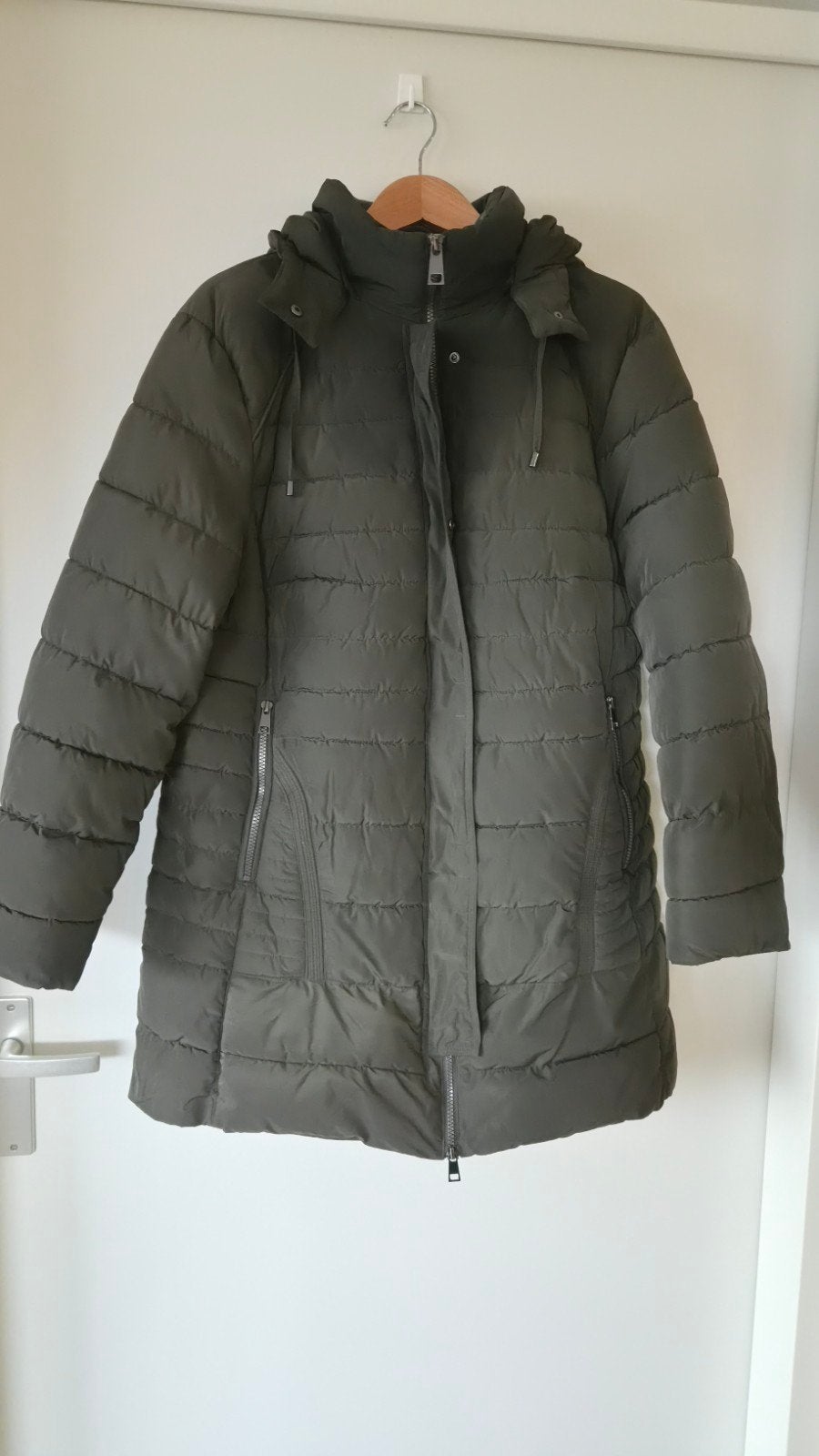 Mooie mosgroene winterjas van Barbara Lebek, Kleding | Dames, Maat 46/48 (XL) of groter, Ophalen of Verzenden, Zo goed als nieuw