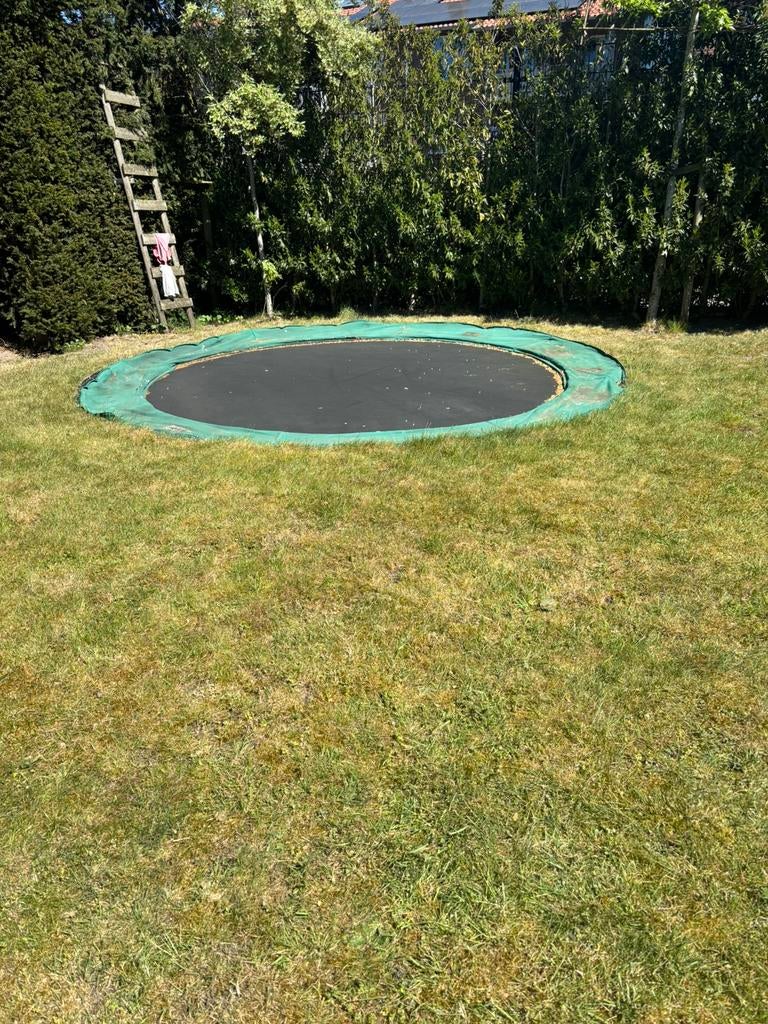 Exit Interra groundlevel Trampoline 3,5m doorsnee GRATIS, Ophalen, Gebruikt