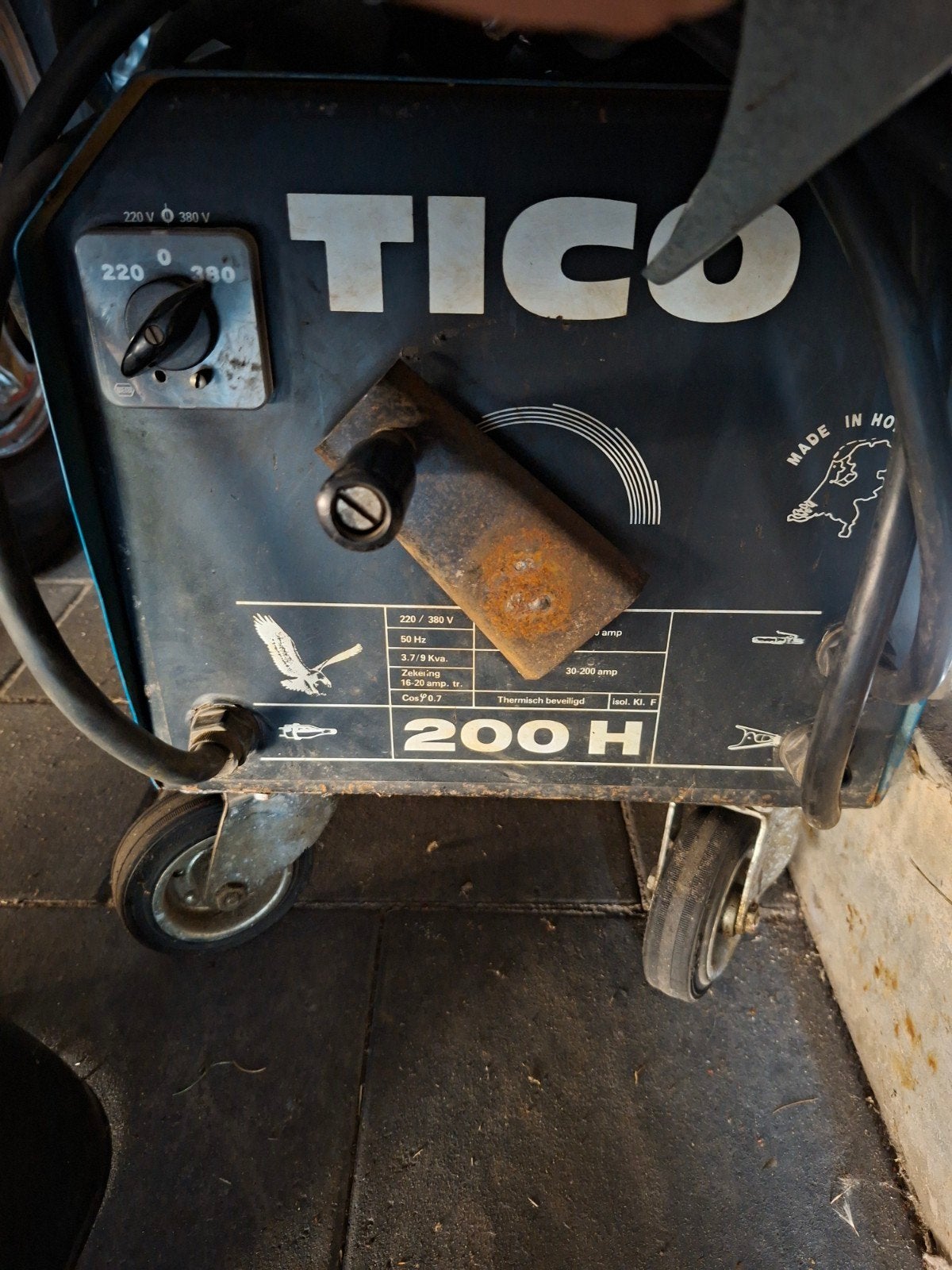 Lasapparaat Tico 200 H op krachtstroom, Doe-het-zelf en Verbouw, Ophalen, Gebruikt, 150 tot 250 ampère, Elektroden