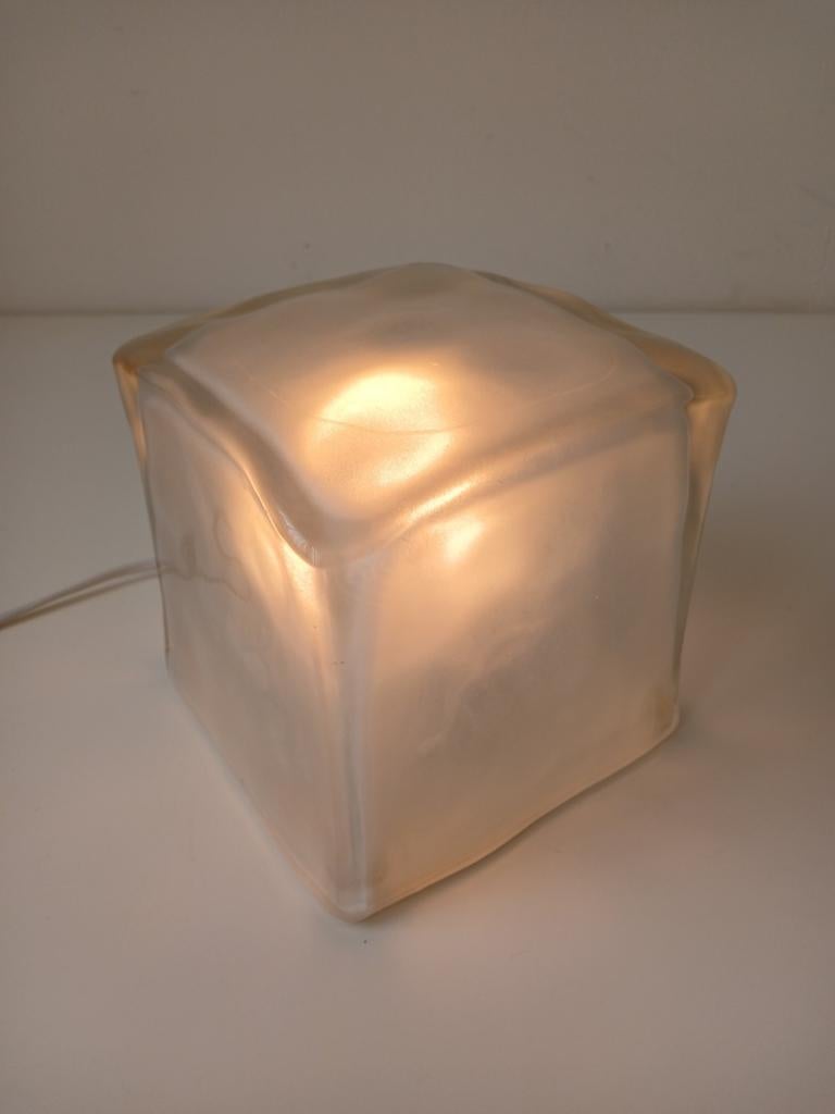 Vintage ikea Iviken cube lamp, Ophalen of Verzenden, Zo goed als nieuw, Glas, Minder dan 50 cm