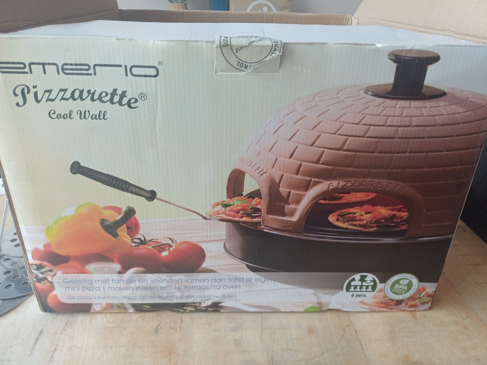 Emerio Pizzarette Cool Wall - Pizzaoven voor 6 personen, Ophalen, Zo goed als nieuw, Overige merken, Pizzaoven