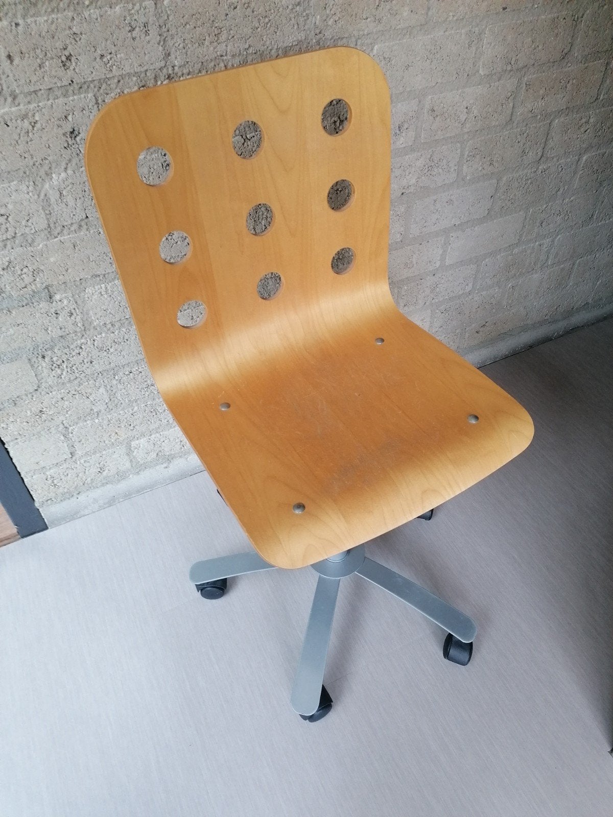 bureaustoel ikea hout, Ophalen, Gebruikt, Bruin, Bureaustoel
