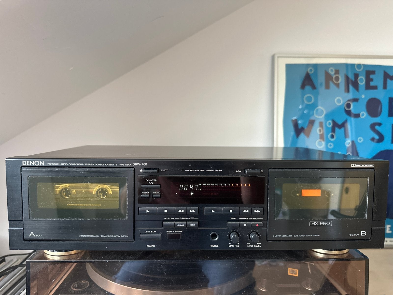 Denon DRW-760 Dubbel Cassettedeck - Uitstekende Staat, Ophalen of Verzenden, Dubbel, Denon, Tiptoetsen