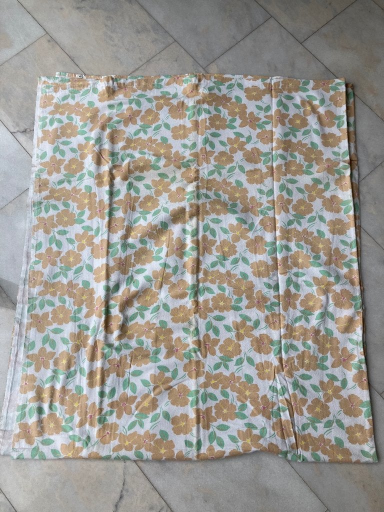 Laken met bloemmotief  - Afm. 200 x 235 cm, Gebruikt, Meerkleurig, Overige typen, Tweepersoons