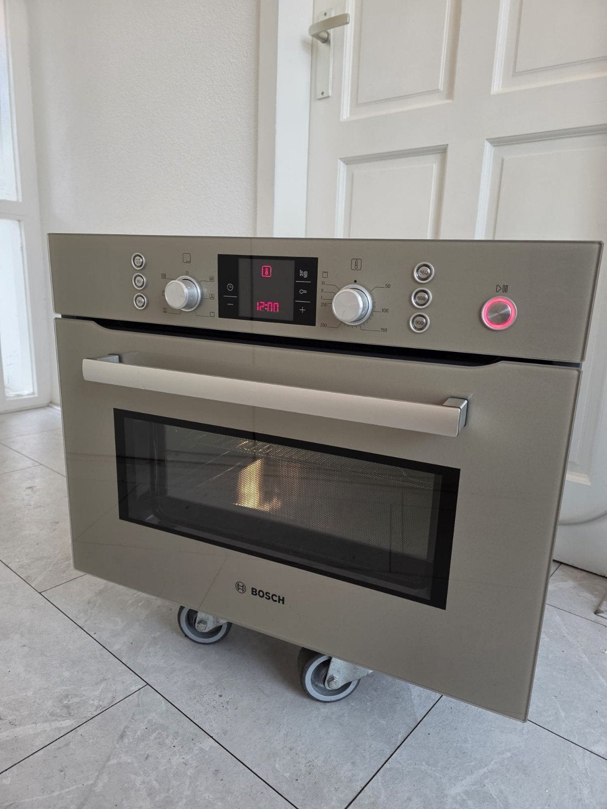 Te koop luxe Bosch inbouw combi magnetron, Ophalen, Zo goed als nieuw