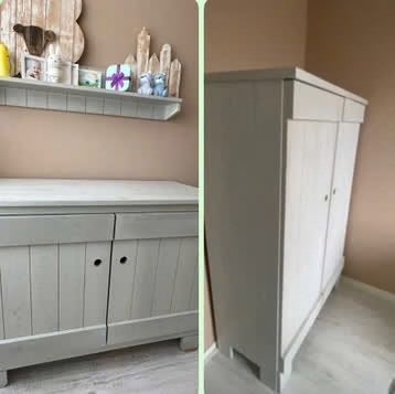 Bopita babykamer kast - grey wash, Ophalen, Gebruikt, Kast, 75 tot 100 cm