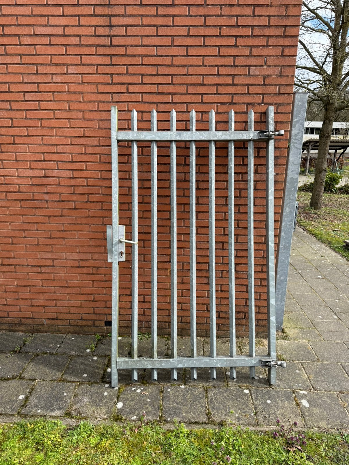 Heras spijlen deur 190x120, Tuin en Terras, Tuinhekken en Hekwerk, Ophalen of Verzenden, Gebruikt, IJzer, Spijlenhekwerk