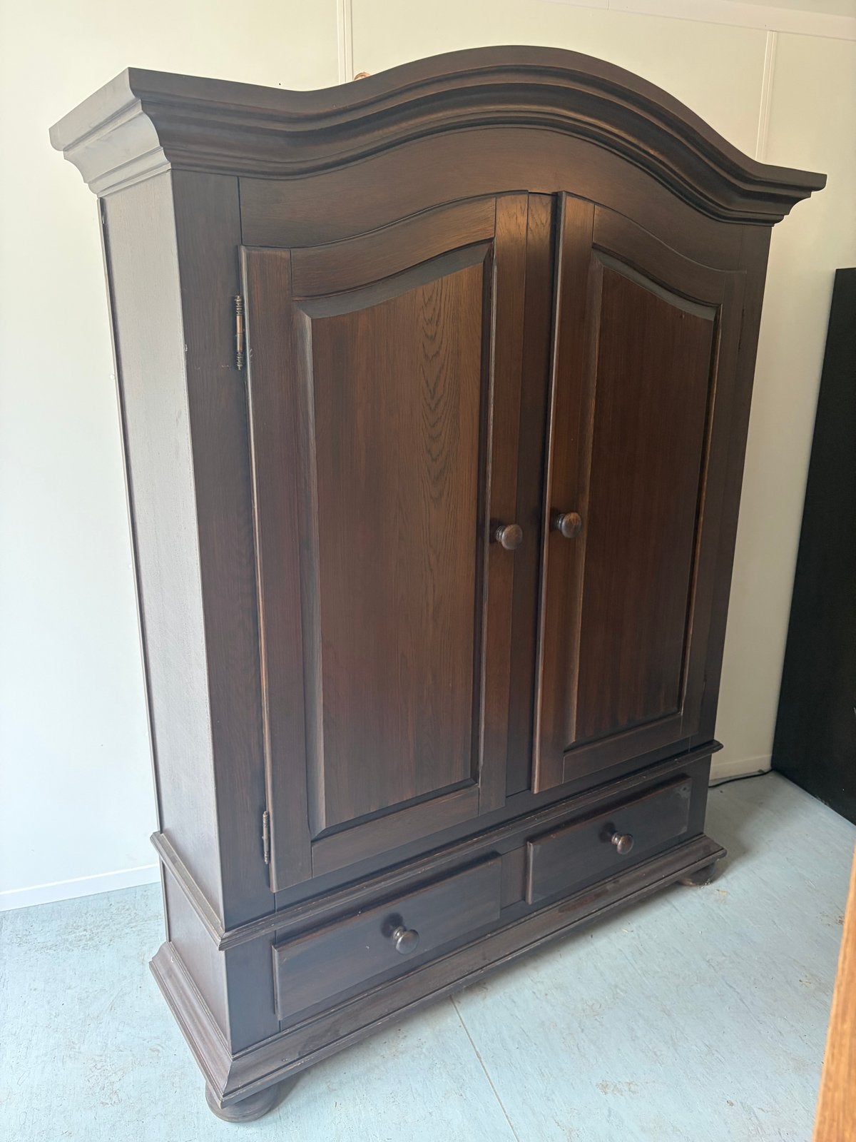 Antieke Kast - 205x145x51 cm - Twee Delen, Antiek en Kunst, Antiek | Meubels | Kasten, Ophalen of Verzenden