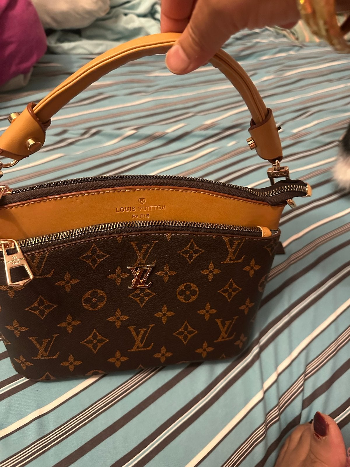 Louis Vuitton Pochette Accessoires Monogram, Ophalen of Verzenden, Zo goed als nieuw, Bruin, Schoudertasje
