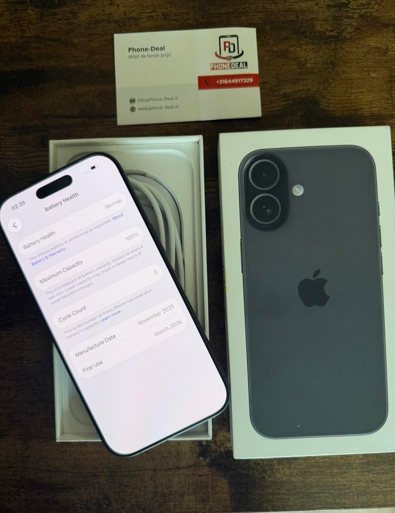iPhone 17 256 gb zwart nieuw factuur + Garantie, 256 GB, Apple, Apple, Zwart