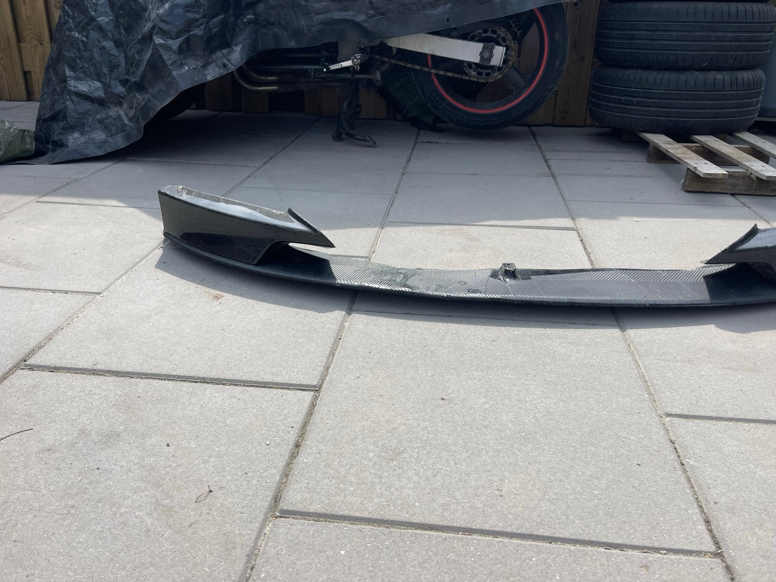 BMW F30/F31 voorbumper lip spoiler front splitter, Ophalen, Gebruikt, Voor, Bumper