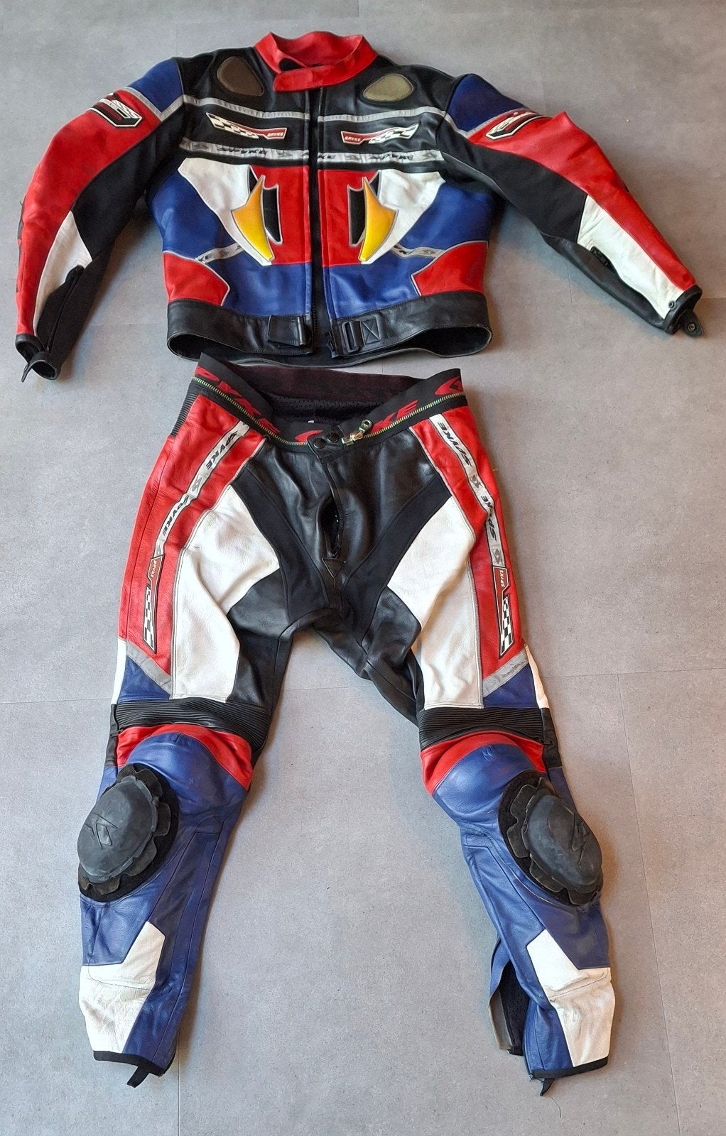 Spyke leren motorpak maat 54(=L) – jas en broek rits koppelb, Ophalen, Spyke, Heren, Overall