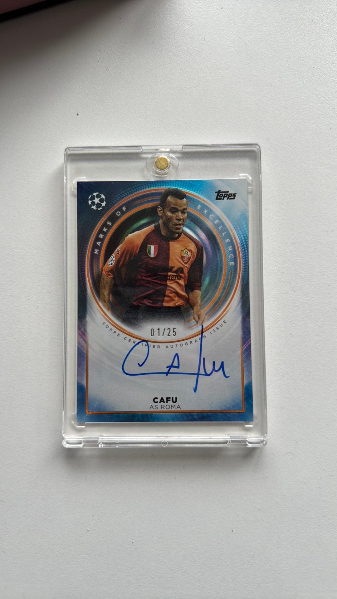 Topps Inception Cafu Marks of Excellence /25, Ophalen of Verzenden, Zo goed als nieuw, Buitenlandse clubs, Spelerskaart