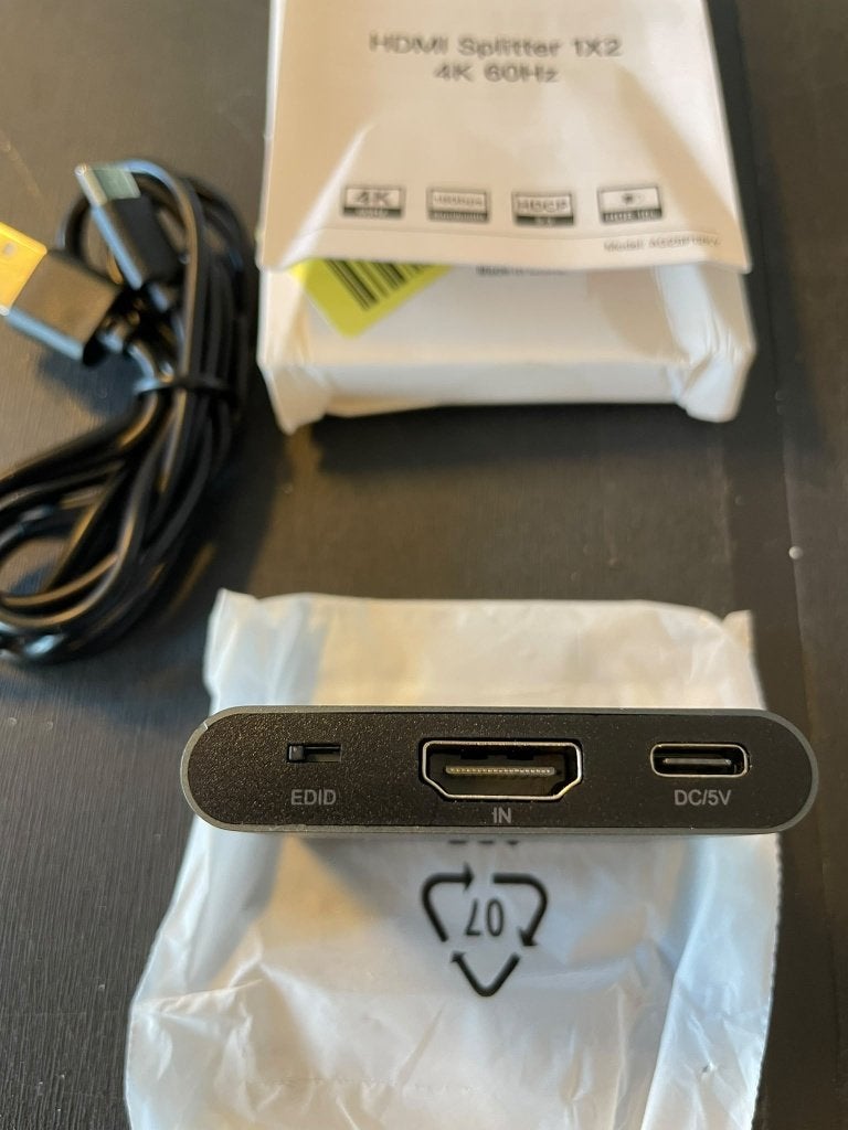 Avidgram HDMI Splitter 1x2 (4K @ 60Hz) – Nieuw in doos, Nieuw, DEVENTER, Minder dan 2 meter, HDMI-kabel
