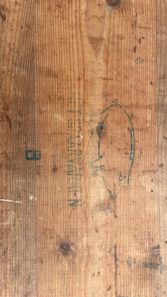 Antieke Houten Hooikist 'Het Spaarvarken', Ophalen