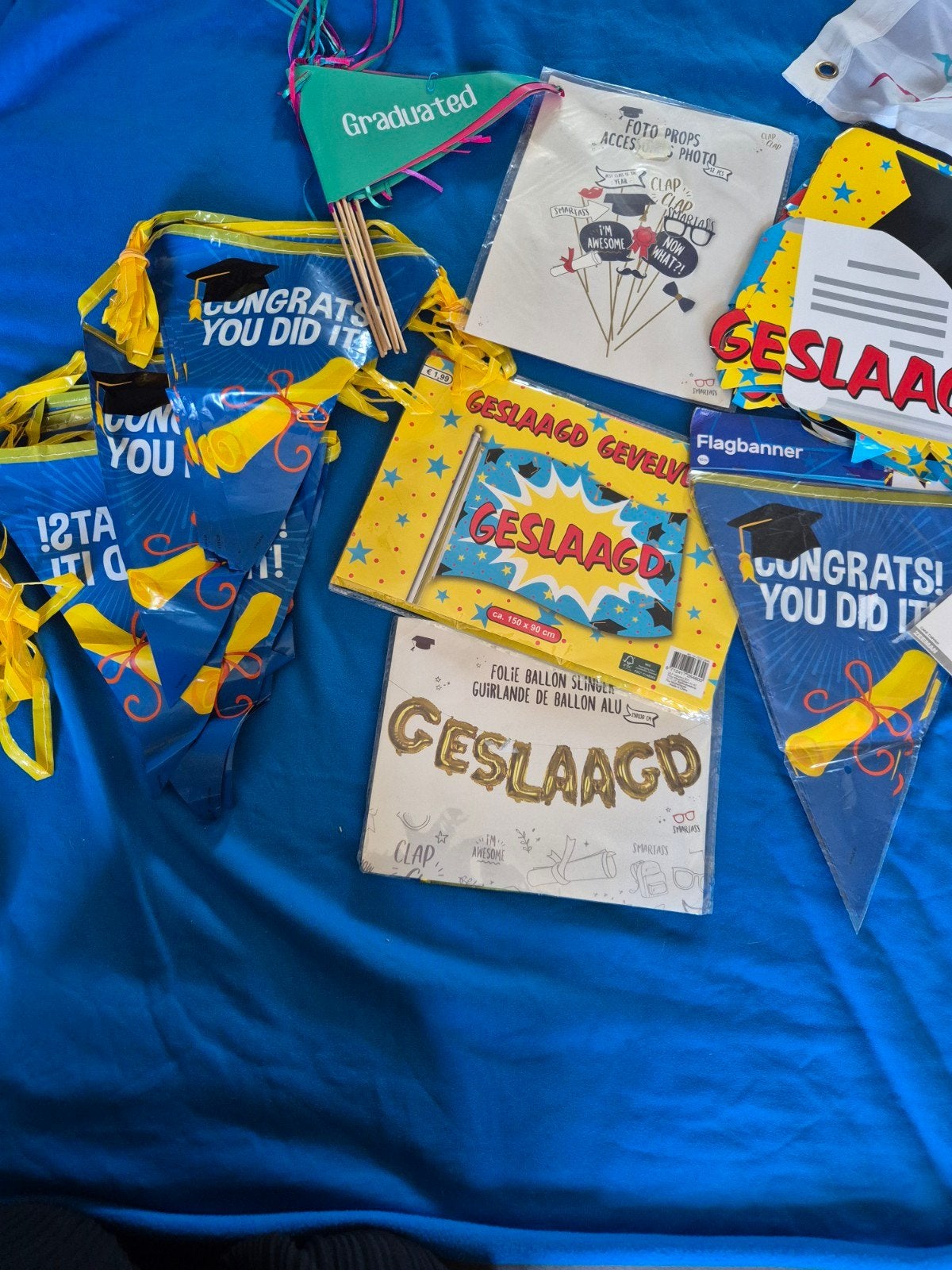 Geslaagd Feestpakket: Versiering en Foto Props, Ophalen of Verzenden, Nieuw, Versiering, Verjaardag