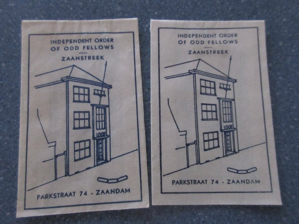 2 x Zaandam, Intepenbend Order of Odd Fellows, Verzenden, Nederland