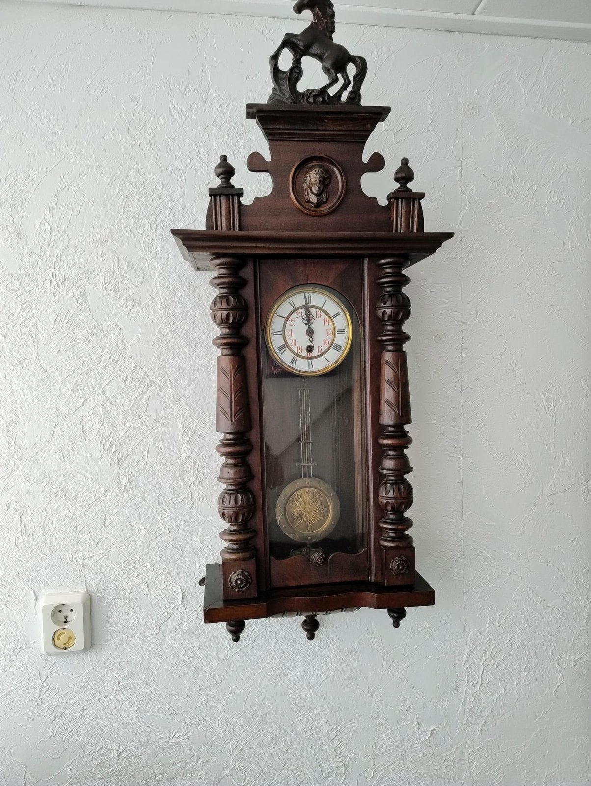 Prachtige klassieke wandklok / pendule – blikvanger!, Ophalen of Verzenden
