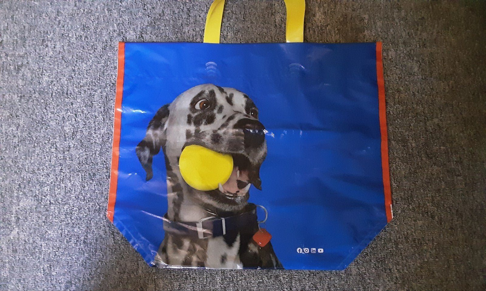 leuke booschappentas, shopper, hond met bal. lidl, Ophalen of Verzenden, Zo goed als nieuw, Blauw, Shopper