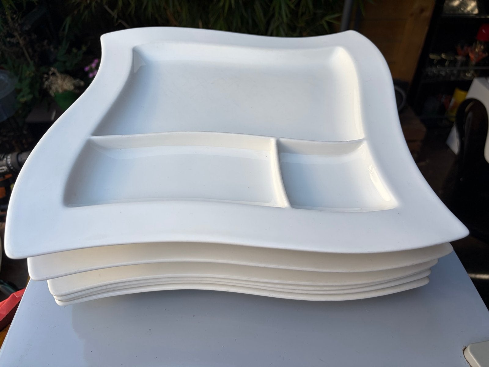 Villeroy & Boch New Wave BBQ/fondueborden 33x33cm, Ophalen, Gebruikt, Villeroy & Boch, Schaal of Schalen