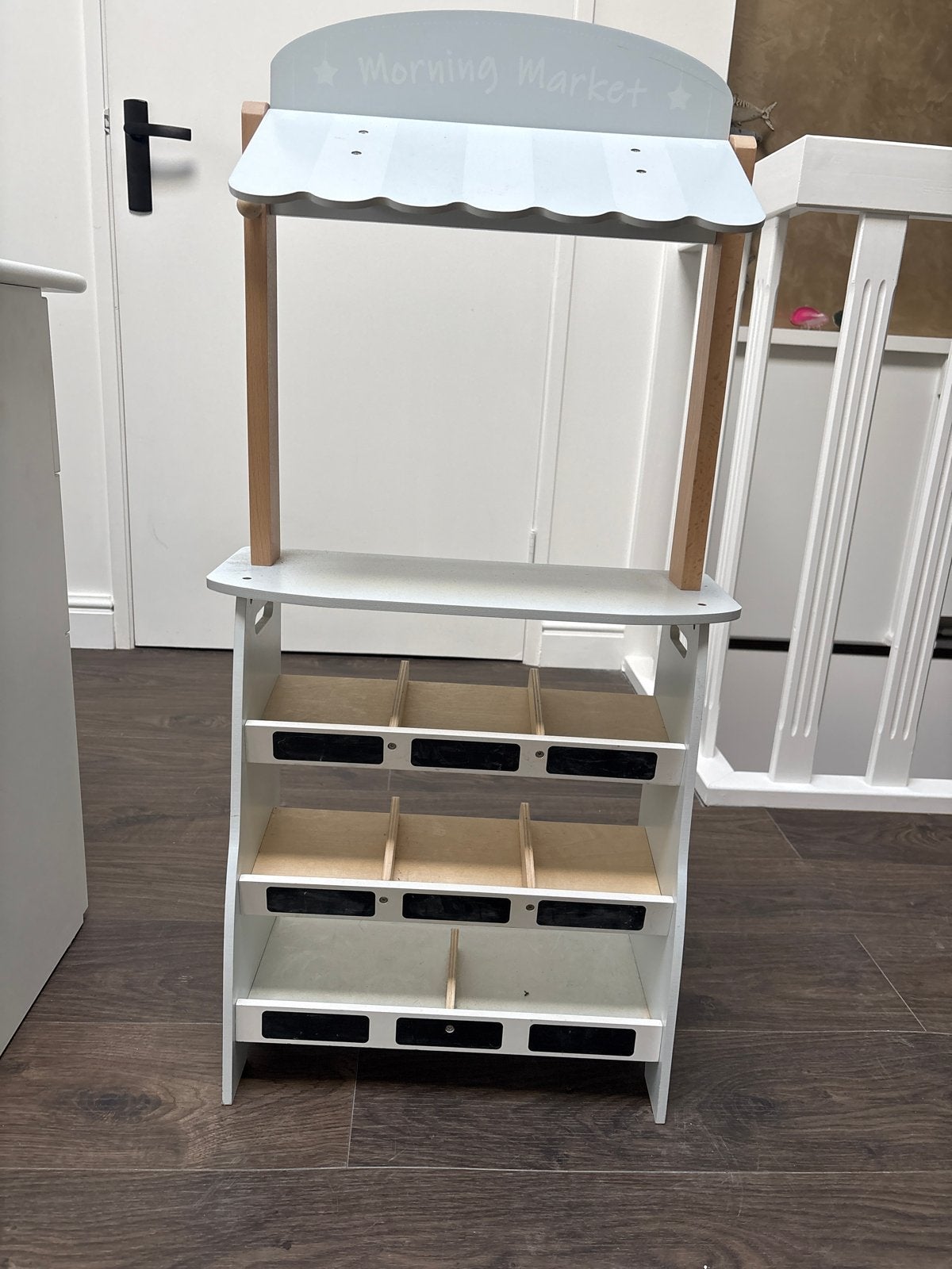 Houten Speelgoedkraam 'Morning Market' voor Kinderen, Geen idee, Jongen of Meisje, Ophalen of Verzenden, Zo goed als nieuw