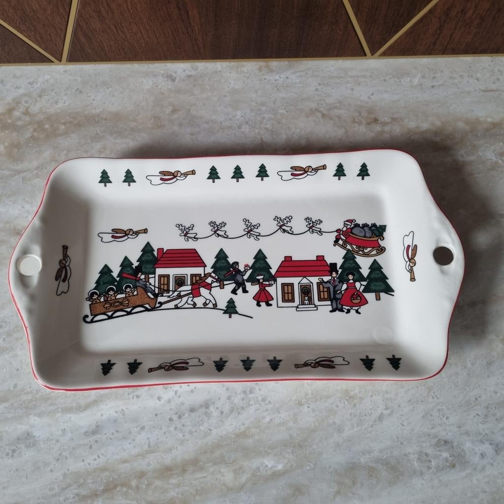 Mason's Christmas Village serveerschaal, Ophalen of Verzenden, Wedgwood, Aardewerk, Schaal of Schalen