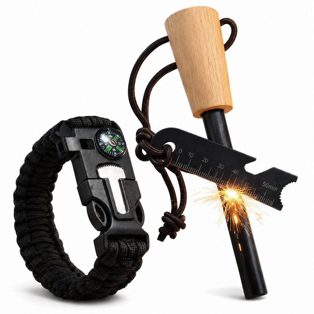 Partij Vuurstarter Kit 5-in-1 Vuursteen, Tuin en Terras, Barbecue-accessoires, Nieuw, Ophalen