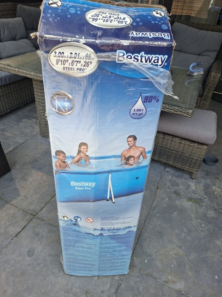 zwembad BestWay 3 bij 2 meter en 66 diep, Tuin en Terras, Ophalen, Zo goed als nieuw, Afdekzeil