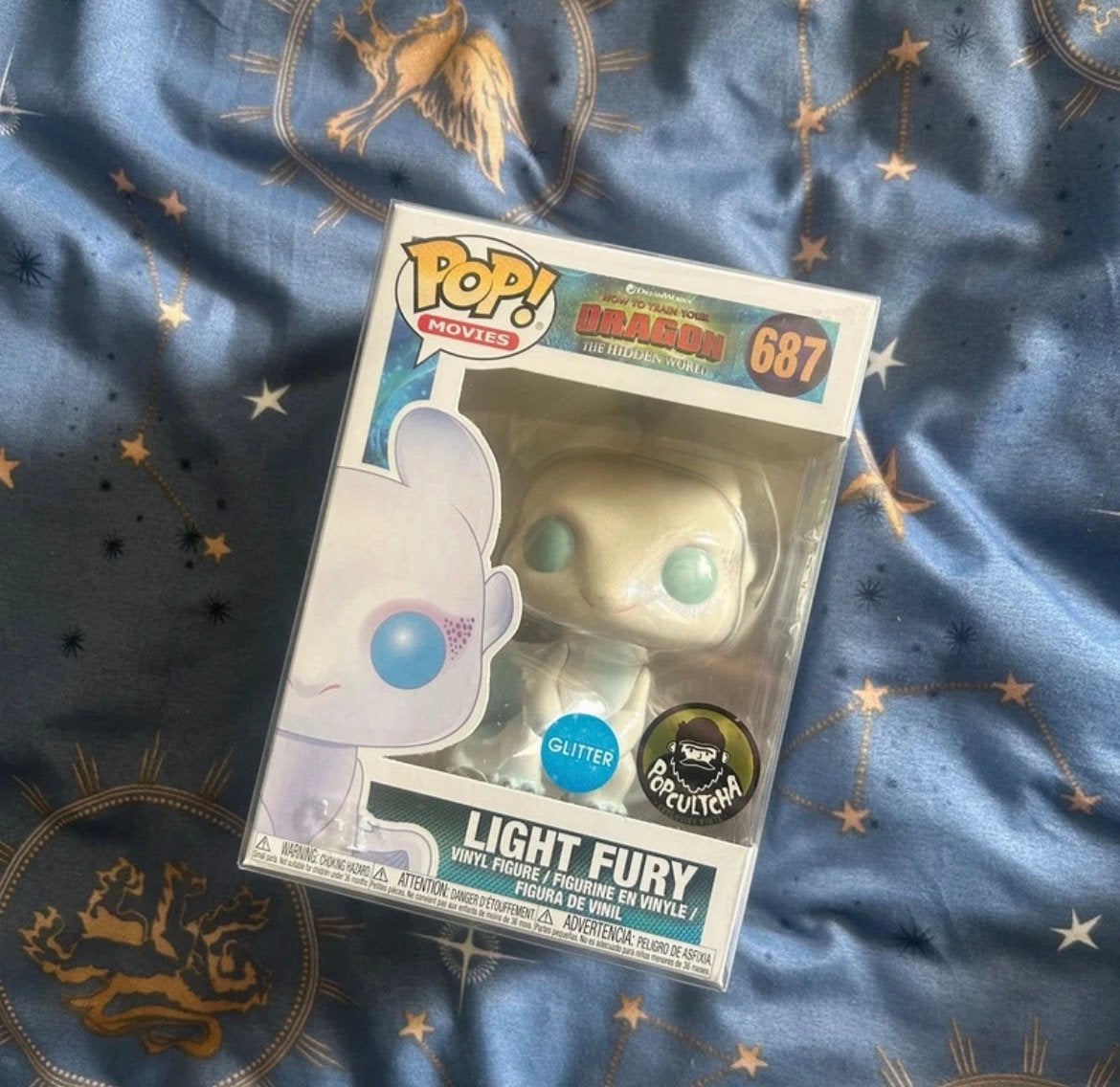 Light fury Funkopop 687 How to train your dragon popcultcha, Ophalen of Verzenden, Nieuw