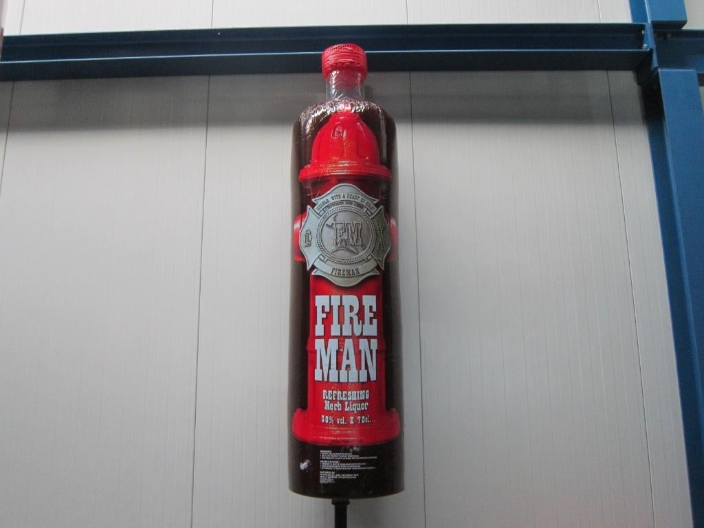 FIREMAN OPBLAAS FLES, Verzamelen, Merken en Reclamevoorwerpen, Ophalen, Zo goed als nieuw, Overige typen