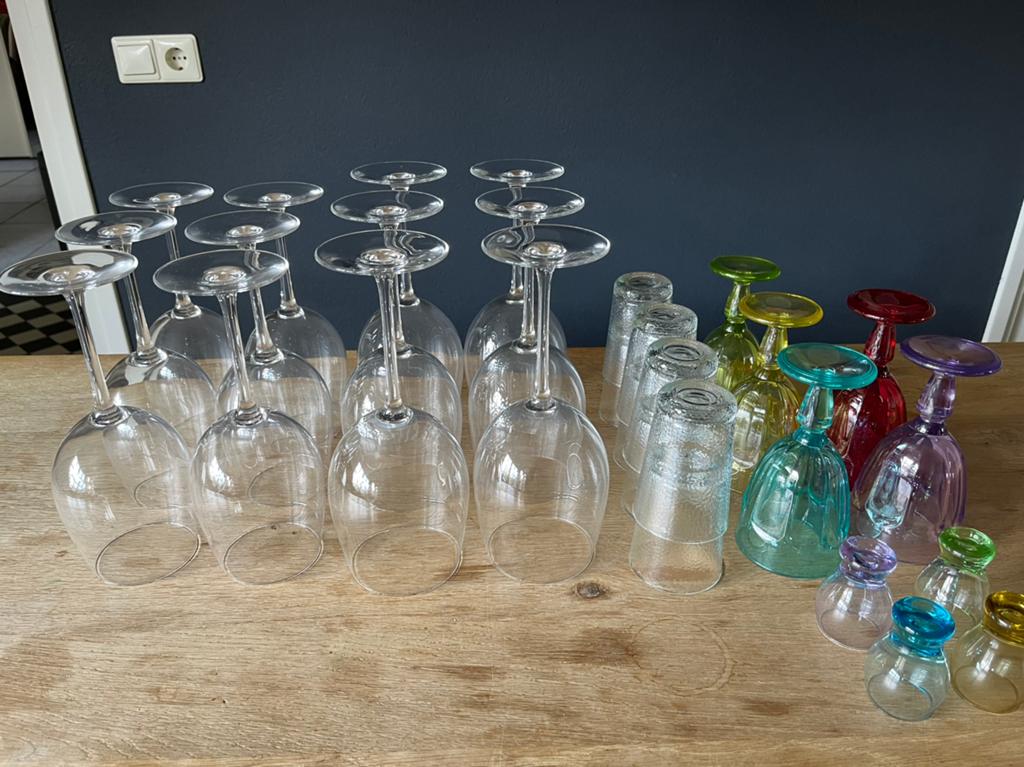 Diverse glazen.€15,-, Antiek en Kunst, Antiek | Glas en Kristal, Ophalen