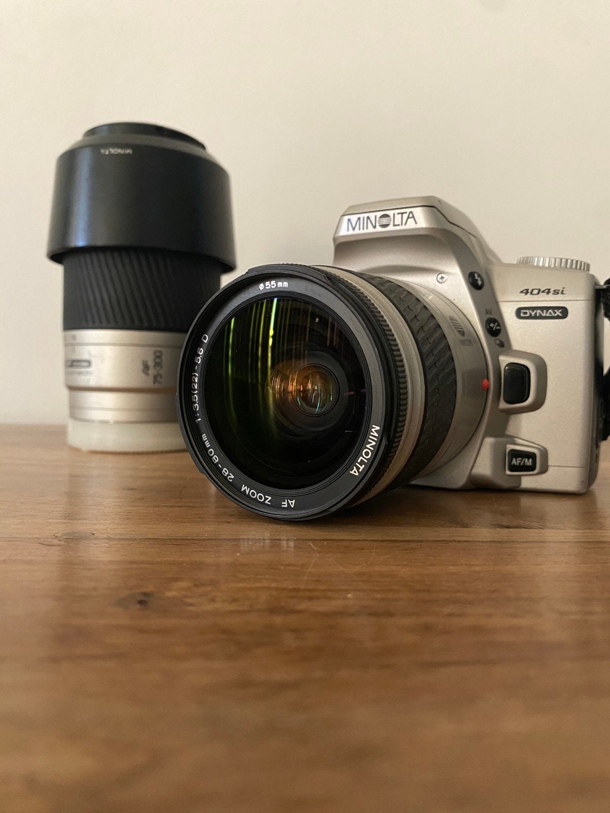 MINOLTA 404SI DYNAX + extra lens - zeer nette staat!, Ophalen, Zo goed als nieuw, Spiegelreflex, Minolta