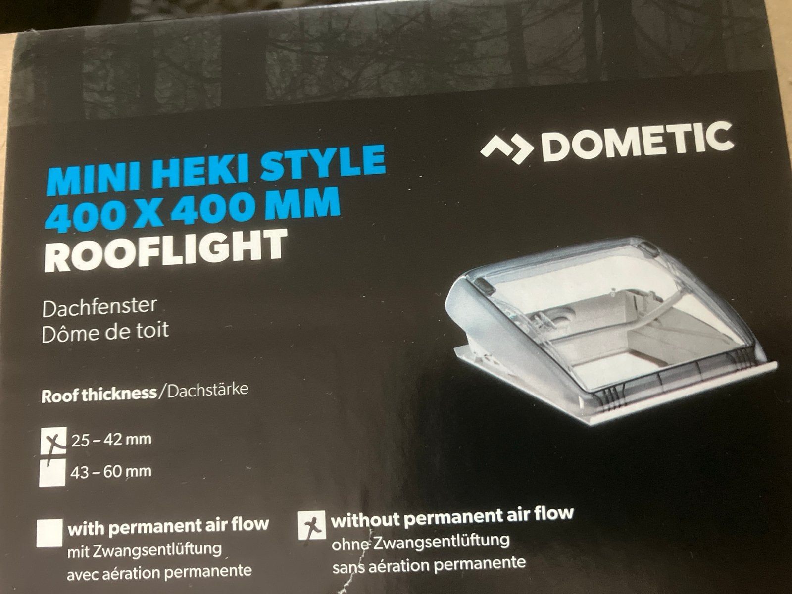 Nieuw Dometic Mini Heki Style Dakluik 400x400mm + Kit, Caravans en Kamperen, Ophalen of Verzenden, Nieuw