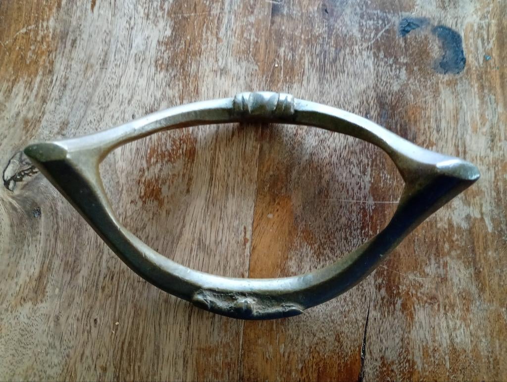 Vintage Bronzen Armband - Etnische Stijl, Ophalen of Verzenden, Brons