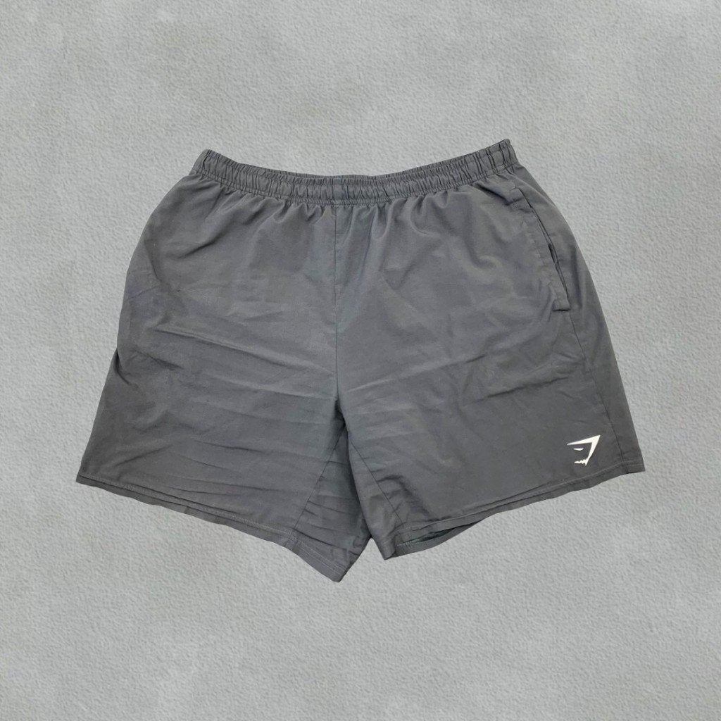 (1350) Grijze Gymshark Shorts - Heren XL - Zeer Goed, Gymshark, Maat 56/58 (XL), Ophalen of Verzenden, Zo goed als nieuw