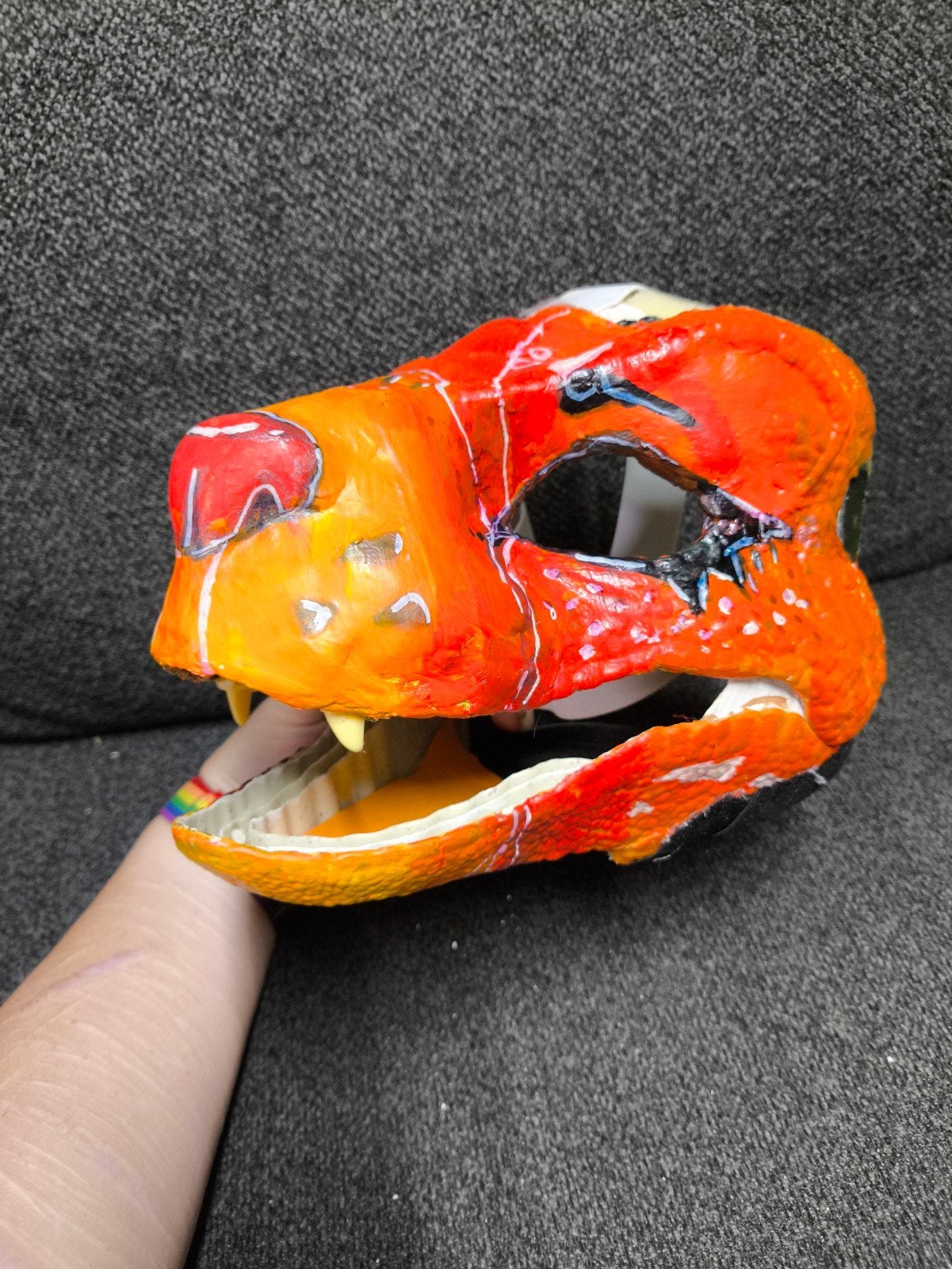 Fursuit dinomask head sunset, Ophalen of Verzenden, Nieuw